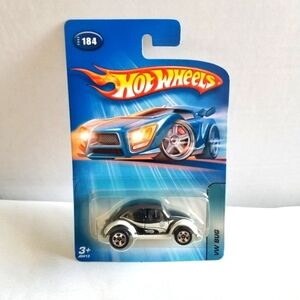 2005 Hot Wheel Black And White VW Bug Toy Diecast Car.New And Unopen
